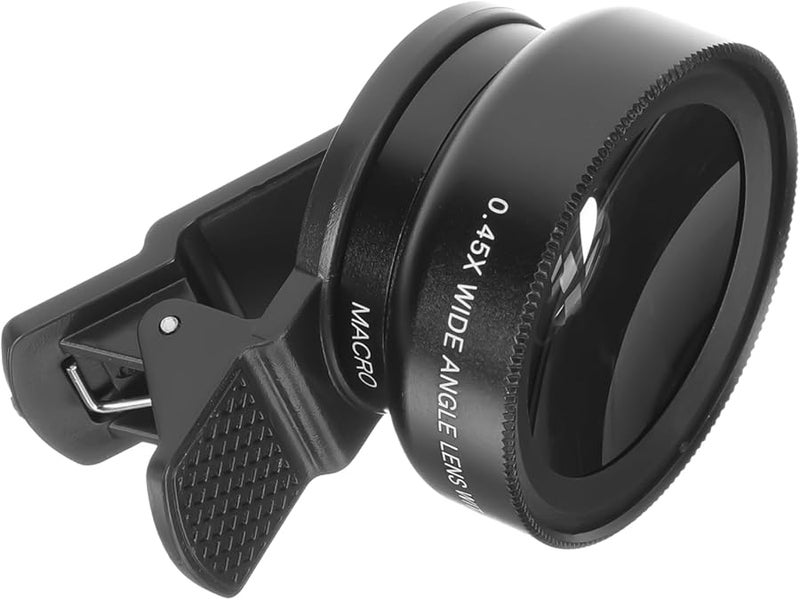 Wide Angle Macro Lens For Phone Camera Clip On External HD Fingerprint Resistant - Image 1